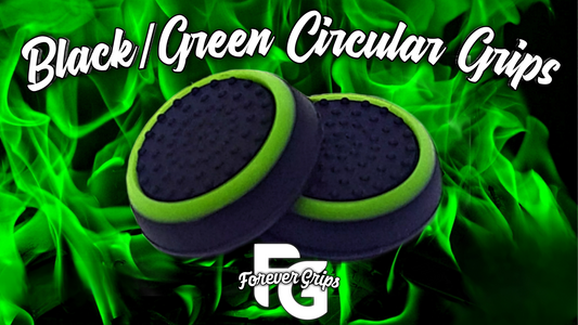 Black/Green Circular Grips
