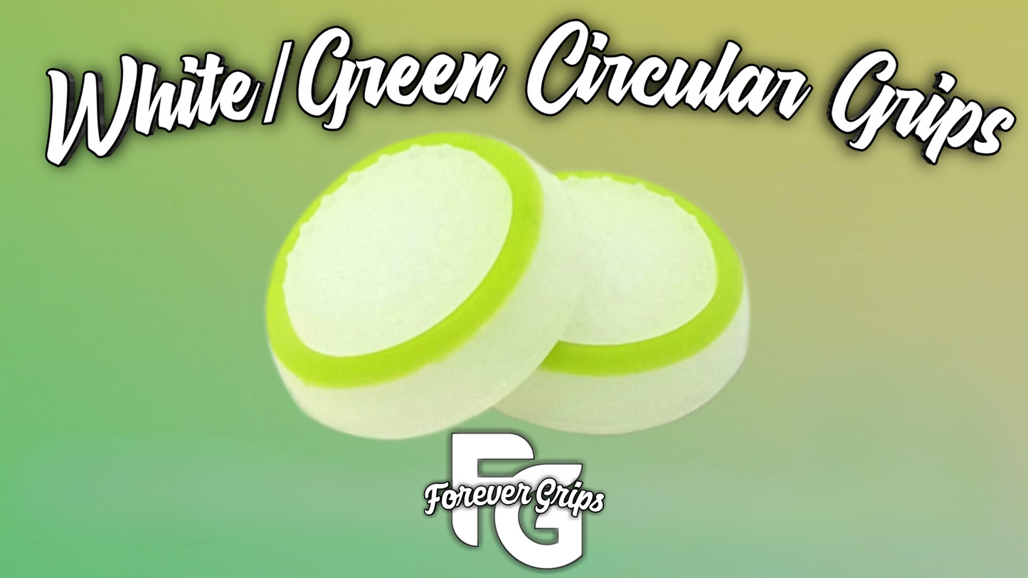 White/Green Circular Grips